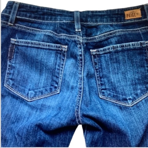 PAIGE JIMMY JIMMY PATCH PLAID BOYFRIEND JEANS SIZE 28 - Picture 10 of 13